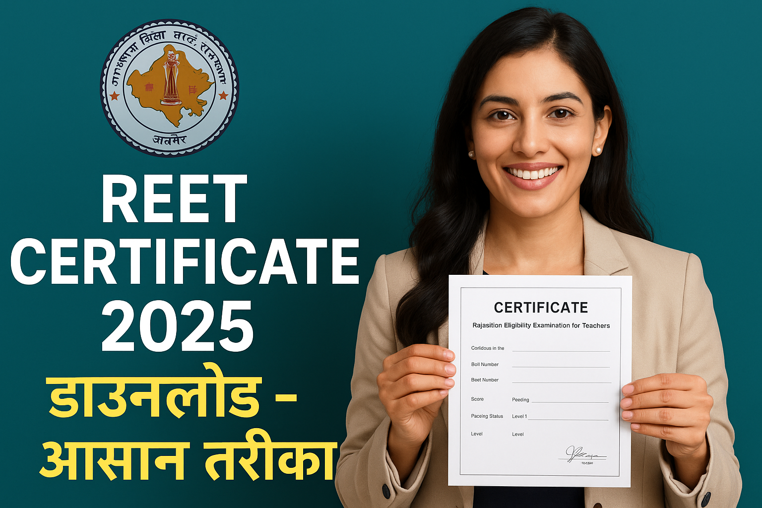 reet certificate 2025 download
