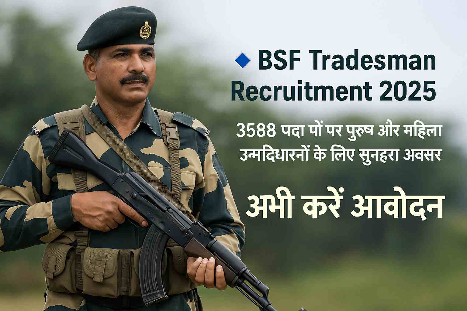 BSF Tradesman Recruitment 2025