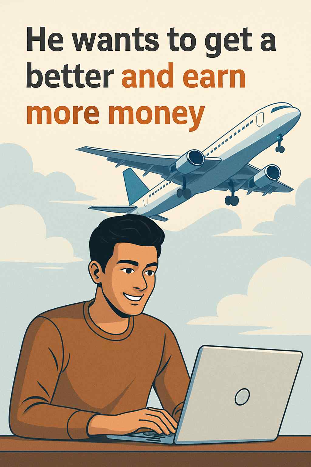 he wants to get a better and earn more money