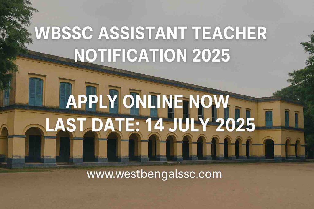 WBSSC Assistant Teacher Notification 2025