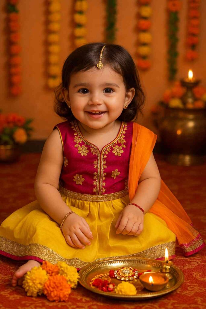Raksha Bandhan Dress for Baby Girl
