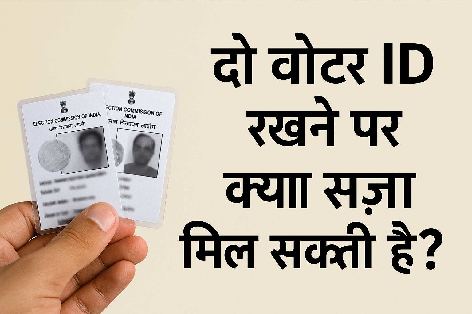 Two Voter ID Punishment India